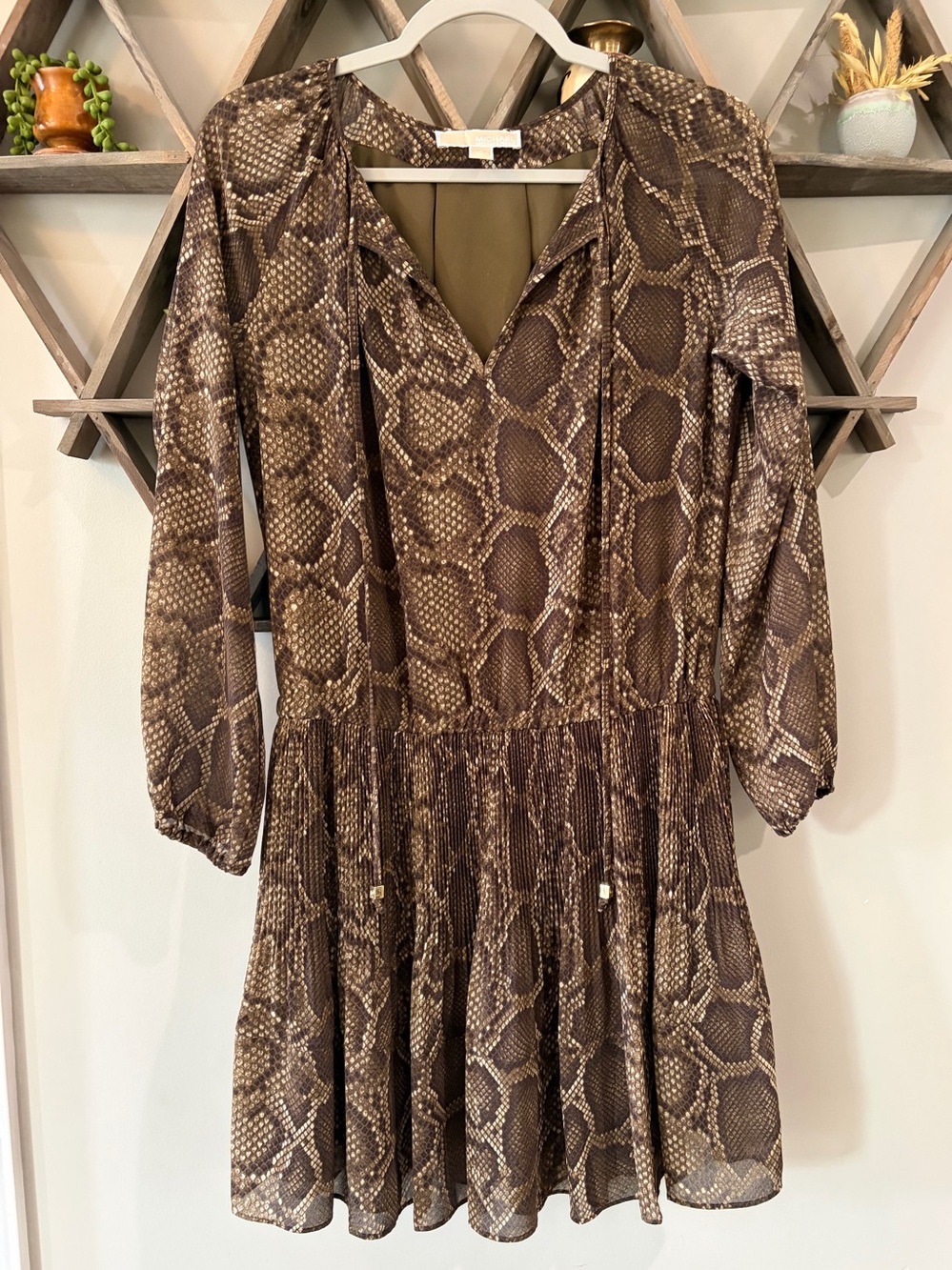 Michael Kors Snakeskin Georgette Dress. Size small.